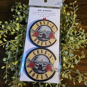 Guns N' Roses Car Coaster Set - Yellow and Black